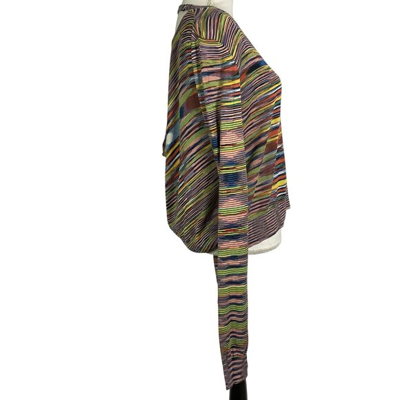 BCBGMaxazria “Ellin” Stripe Open Back Sweater, Small, Silk & Cotton - Picture 9 of 15